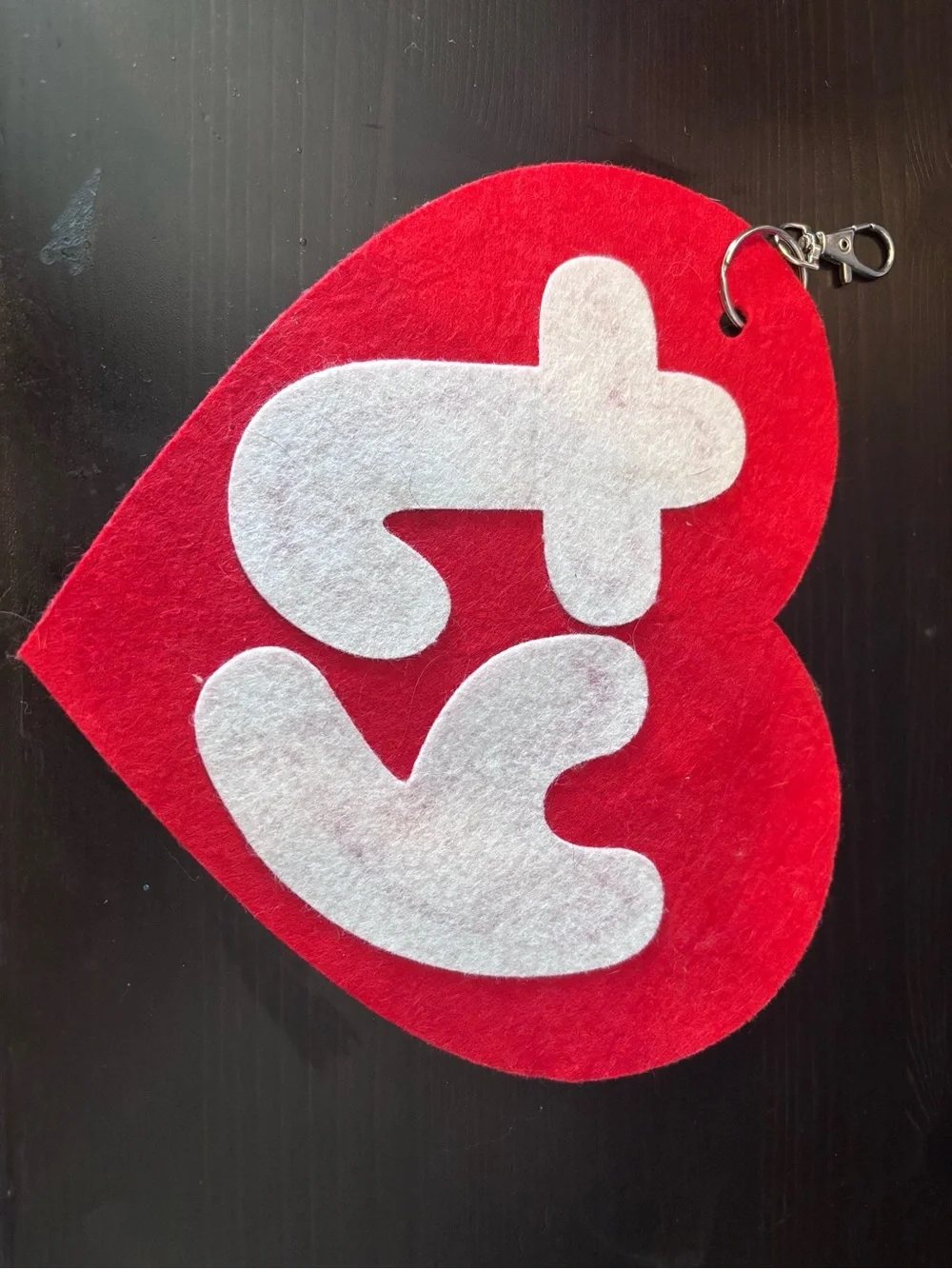 TY Beanie Baby Dog Costume-Felt Red Heart Tag Plush Pet Accessory